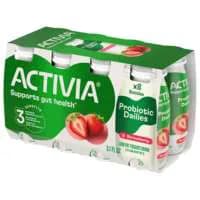 Activia Probiotic Dailies Low Fat Strawberry Yogurt Drink - 8 ct