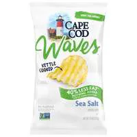 Cape Cod Waves 40% Less Fat Sea Salt Kettle Cooked Potato Chips