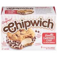 Chipwich Vanilla Chocolate Chip Ice Cream Cookie Sandwiches - 3 ct