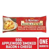 El Monterey Signature Egg Applewood Bacon Cheese Breakfast Burrito