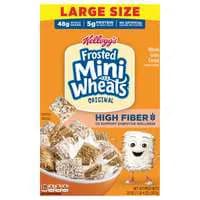 Kellogg's Frosted Mini Wheats Original High Fiber Whole Grain Cereal Large