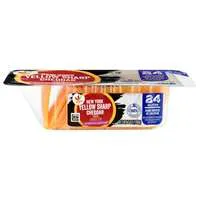 Stop & Shop New York Sharp Cheddar Cheese Cracker Cut Slices - 24 ct
