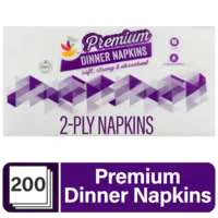 Stop & Shop Premium 2-Ply White Dinner Napkins