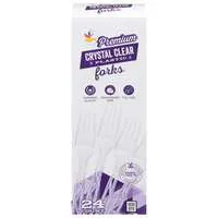 Stop & Shop Premium Crystal Clear Plastic Forks