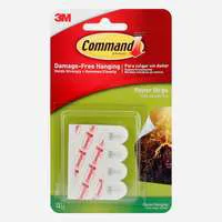 3M Command Adhesive Poster Small Strips White