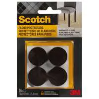3M Scotch Felt Pads for Hardwood Floors Brown 1 Inch