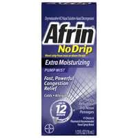 Afrin NoDrip Nasal Decongestant Extra Moisturizing Pump Mist