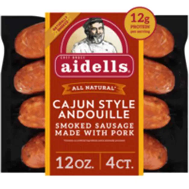 Aidells Natural Cajun Style Andouille Pork Smoked Sausage - 4 ct