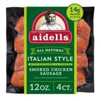 Aidells Natural Italian Style w/Mozzarella Smoked Chicken Sausage - 4 ct