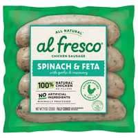 Al Fresco Natural Spinach & Feta Chicken Sausage - 4 ct