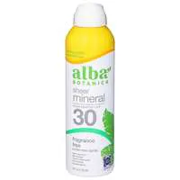 Alba Botanica Fragrance Free Sensitive Mineral Sunscreen SPF 30