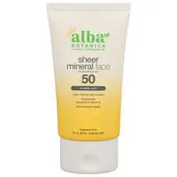 Alba Botanica Sheer Mineral SPF 50 Face Sunscreen Lotion