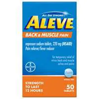 Aleve All Day Strong Back & Muscle Pain Relief Naproxen Sodium Tablets