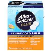 Alka-Seltzer Plus Severe Cold & Flu Citrus Flavor EƯervescent Tablets