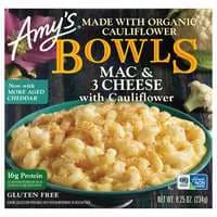 Amy's Bowls Organic Gluten Free Mac & 3 Cheese w/Cauliflower Frozen Meal