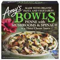 Amy's Bowls Penne with Mushrooms & Spinach in Cheese Sauce Frozen Meal