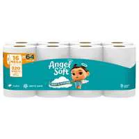 Angel Soft Mega Roll 2-Ply Toilet Paper Unscented - 16 ct