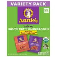 Annie's Organic Variety Pack Bunny Fruit Flavored Snacks - 22 ct