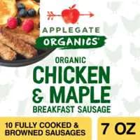 Applegate Organics Maple & Chicken Breakfast Sausage Links - 10 ct Frozen