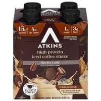 Atkins Iced CoƯee Mocha Latte 15g Protein Shakes - 4 pk