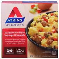 Atkins Low Carb Farmhouse-Style Sausage Scramble 20g Protein Frozen Meal
