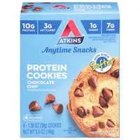 Atkins Snack Protein Soft & Chewy Cookies Chocolate Chip Low Carb - 4 ct