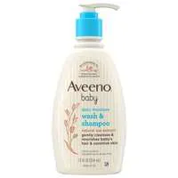 Aveeno Daily Moisture Lightly Scented Baby Wash & Shampoo Pump