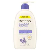 Aveeno Stress Relief Lavender Scent Body Wash Pump
