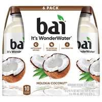 Bai Antioxidant Wonder Water Molokai Coconut Flavored Beverage - 6 pk