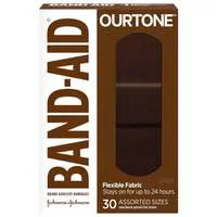 Band-Aid Bandages Ourtone Flexible Fabric Assorted Sizes BR65