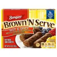 Banquet Brown 'N Serve Hot & Spicy Breakfast Sausage Links - 10 ct Frozen