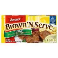Banquet Brown 'N Serve Turkey Breakfast Sausage Patties - 8 ct Frozen
