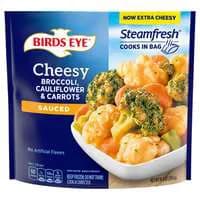 Birds Eye Steamfresh Sauced Cheesy Broccoli Cauliflower & Carrots Frozen