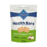 Blue BuƯalo Natural Health Bars Apples & Yogurt Crunchy Dog Biscuits