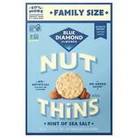 Blue Diamond Almond Nut-Thins Gluten Free Hint of Salt Rice Crackers