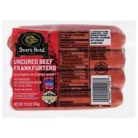 Boar's Head Uncured Beef Frankfurters - 8 ct