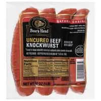 Boar's Head Uncured Beef Knockwurst - 4 ct