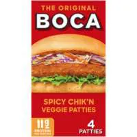 Boca Original Vegan Spicy Chik'n Veggie Patties - 4 ct Frozen