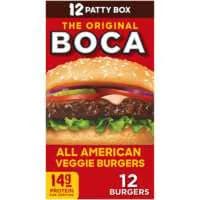 Boca The Original All American Veggie Burgers - 12 ct Frozen