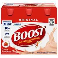 BOOST Original Creamy Strawberry 10g Protein Nutritional Drink - 6 pk