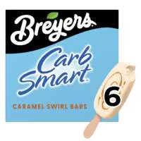 Breyers Carb Smart Caramel Swirl Frozen Dairy Dessert Bars - 6 ct