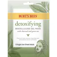 Burt's Bees Detoxifying Biocellulose Gel Mask with Charcoal & Green Tea