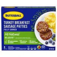 Butterball Natural Turkey Breakfast Sausage Patties - 8 ct
