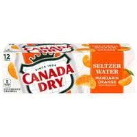 Canada Dry Mandarin Orange Sparkling Seltzer Water - 12 pk