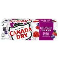 Canada Dry Triple Berry Sparkling Seltzer Water - 12 pk