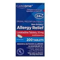 CareOne 24 Hour Allergy Relief Loratadine 10 mg Non-Drowsy Tablets