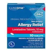 CareOne 24 Hour Allergy Relief Non Drowsy Loratadine 10 mg Tablets