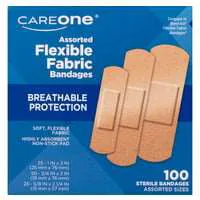 CareOne Bandages Flexible Fabric Breathable Protection Assorted
