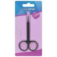 CareOne Curved Stainless Steel Cuticle Scissors with Blade Protector