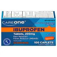 CareOne Ibuprofen Pain Relief 200 mg Tablets Gluten Free